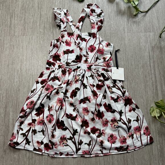 Victoria Beckham Target Floral Dress Juniors M NWT Ruffle Strap Boho Airy Lined - Picture 1 of 6